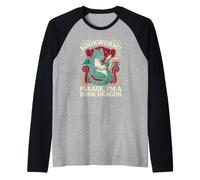 I am a Book Dragon not a Bookworm for Proud bibliophiles Raglan Baseball Tee