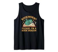 I am a Book Dragon not a Bookworm for the Fiction Fanatic Tank Top