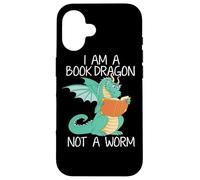 I Am A Book Dragon Reading Teacher Bookaholic Books Reader Case for iPhone 16