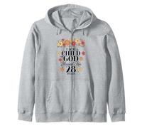 I Am A Child Of God Blessed For 28 Years Old 28th Birthday Zip Hoodie