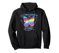 I Am A Child of God Christian Heart Cross Religious Christ Pullover Hoodie