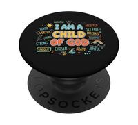 I Am A Child Of God - Jesus Faith Christian Affirmation PopSockets Adhesive PopGrip