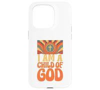 "I am a Child of God" John 1:12 Retro Hippie Christian Case for iPhone 15 Pro