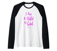 I Am A Child of God John Bible Verse Trust Lord Jesus 1 John Raglan Baseball Tee