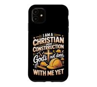 I Am a Christian Under Construction Christian Faith Bible Case for iPhone 11