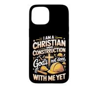 I Am a Christian Under Construction Christian Faith Bible Case for iPhone 15