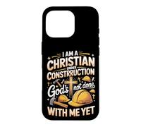 I Am a Christian Under Construction Christian Faith Bible Case for iPhone 16 Pro