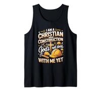 I Am a Christian Under Construction Christian Faith Bible Tank Top