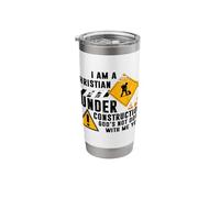 I Am A Christian Under Construction God's Not Done Stainless Steel Insulated Tumbler