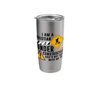 I Am A Christian Under Construction God's Not Done Stainless Steel Insulated Tumbler