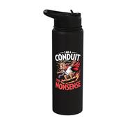 I Am A Conduit for Nonsense Funny Goat Family Stainless Steel Insulated Water Bottle