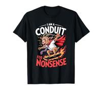 I Am A Conduit For Nonsense Funny Goat Family T-Shirt
