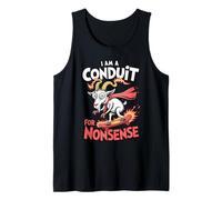 I Am A Conduit For Nonsense Funny Goat Family Tank Top