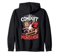 I Am A Conduit For Nonsense Funny Goat Family Zip Hoodie