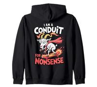I Am A Conduit For Nonsense Funny Goat Family Zip Hoodie