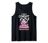 I Am A Conduit For Nonsense Funny Rabbit Family Tank Top