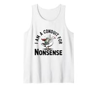I Am a Conduit for Nonsense Silly Toad Riding Goose Meme Tank Top