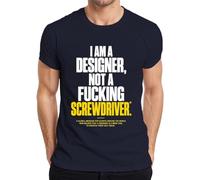 I Am A Designer Not A Screwdriver Statement Men's T-Shirt, navy, L