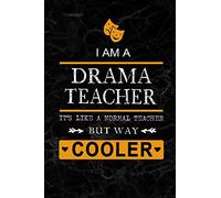 I am a Drama Teacher: Drama Teacher Appreciation Gift: Blank Lined 6x9 Black Marble Granite Cover Notebook, Journal, Perfect Graduation Year End,or a ... to write in(alternative to Thank You Card)