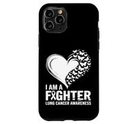 I Am A Fighter Lung Cancer Awareness Heart Case for iPhone 11 Pro