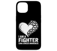 I Am A Fighter Lung Cancer Awareness Heart Case for iPhone 13