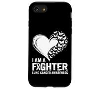I Am A Fighter Lung Cancer Awareness Heart Case for iPhone SE (2020) / 7 / 8