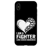 I Am A Fighter Lung Cancer Awareness Heart Case for iPhone XS Max