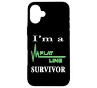 I Am A Flat Line Cardiac Arrest Survivor Heartbeat Flatline Case for iPhone 16 Plus