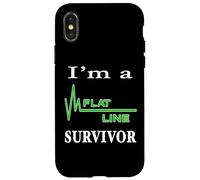 I Am A Flat Line Cardiac Arrest Survivor Heartbeat Flatline Case for iPhone X/XS