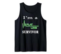 I Am A Flat Line Cardiac Arrest Survivor Heartbeat Flatline Tank Top