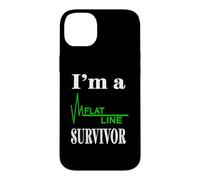 I Am A Flat Line Survivor Heartbeat Heart Rhythm Design Case for iPhone 14 Plus