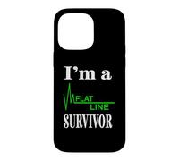 I Am A Flat Line Survivor Heartbeat Heart Rhythm Design Case for iPhone 14 Pro Max