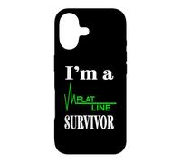 I Am A Flat Line Survivor Heartbeat Heart Rhythm Design Case for iPhone 17
