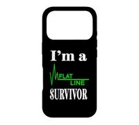 I Am A Flat Line Survivor Heartbeat Heart Rhythm Design Case for iPhone 17 Pro