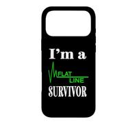 I Am A Flat Line Survivor Heartbeat Heart Rhythm Design Case for iPhone 17 Pro Max