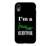 I Am A Flat Line Survivor Heartbeat Heart Rhythm Design Case for iPhone XR