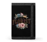 I Am A Florist Men Trifold Wallets with Card Holders Keychain Slim Purse Money Clip for Women