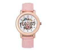 I Am A Florist Women’s Watch Quartz Wristwatch Analog with Leather Strap for Office