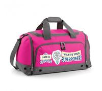 I Am A Genius. What's Your Superpower? Great Gift for Christmas, Birthdays, and Any Special Day, Holdall Shoulder Bag. (Fuchsia)