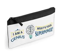 I Am A Genius. What's Your Superpower? Great Gift for Christmas, Birthdays, and Any Special Day, Zippered Pouch for School | Office & Everyday Use | Zipper Pouch.