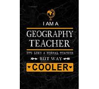 I am a Geography Teacher: Teacher Appreciation Gift: Blank Lined 6x9 Black Marble Granite Cover Notebook, Journal, Perfect Graduation Year End,or a ... to write in(alternative to Thank You Card)