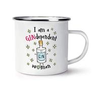 I Am A Gindependent Woman Retro Enamel Mug Cup