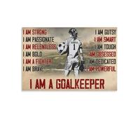 I Am A Goalkeeper Personalized Goalkeeper Girl Poster Customized Gift for Soccer Lovers, Custom Name Sports Inspirational Wall Art 24x36inch(60x90cm)