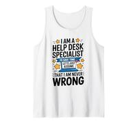I Am A Help Desk Specialist, Helpline Personnel Tech Support Tank Top