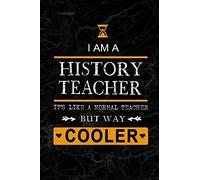 I am a History Teacher: Teacher Appreciation Gift: Blank Lined 6x9 Black Marble Granite Cover Notebook, Journal, Perfect Graduation Year End,or a ... to write in(alternative to Thank You Card)