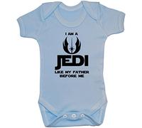 I Am a Jedi Like My Father Before Me Baby Bodysuit/Romper/Vest/T-Shirt - 3-6 Months - Blue