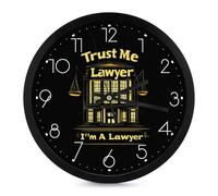 I Am A Lawyer Trust Me Classic Wall Clocks Round Easy To Read Decorative Wall Clock for Living Room Home Office