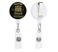 I Am A Lawyer Trust Me Cute Badge Holder Retractable Clip ID Card Name Tag Badge Reels for Work
