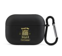 I Am A Lawyer Trust Me Earbuds Case Suitable for AirPods Pro Black | Cute Wireless Headphones Cover with Carabiner