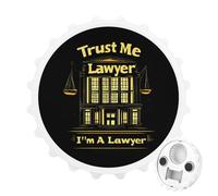 I Am A Lawyer Trust Me Fashion Bottle Opener Beer Cap Shape Fridge Magnets Can Openers for Home Bar